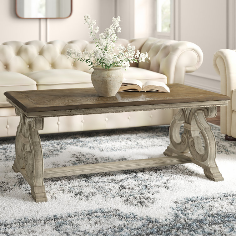 Laurel Foundry Modern Farmhouse Kallas Trestle Coffee Table & Reviews
